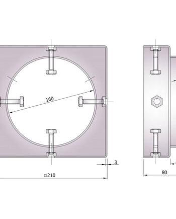Skorstensindsats 210x210mm