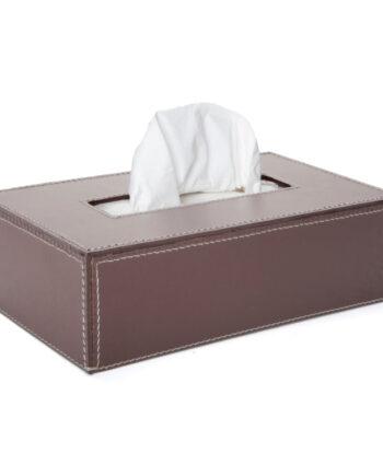 Ørskov Tissue Box Læder L: 24 B:12,5 H:7 - Elefant m. hvide syninger Elefant m. hvide syninger