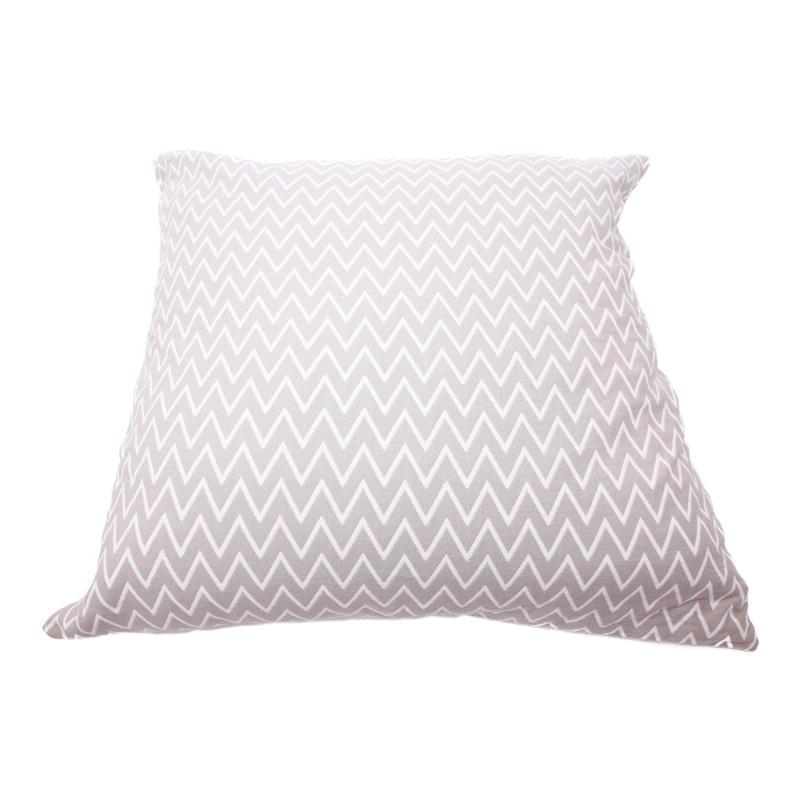 Ørskov Pudebetræk Zig Zag L:80 D:80 - Grå/hvid Grå/hvid