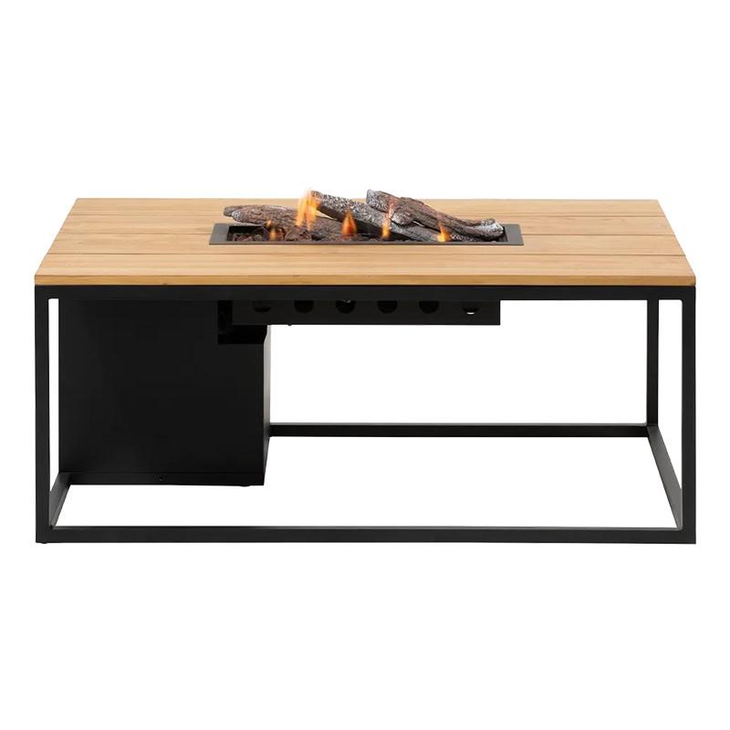 Cosiloft 120 Bord inkl. Bålsted - Black/Teak Black/Teak