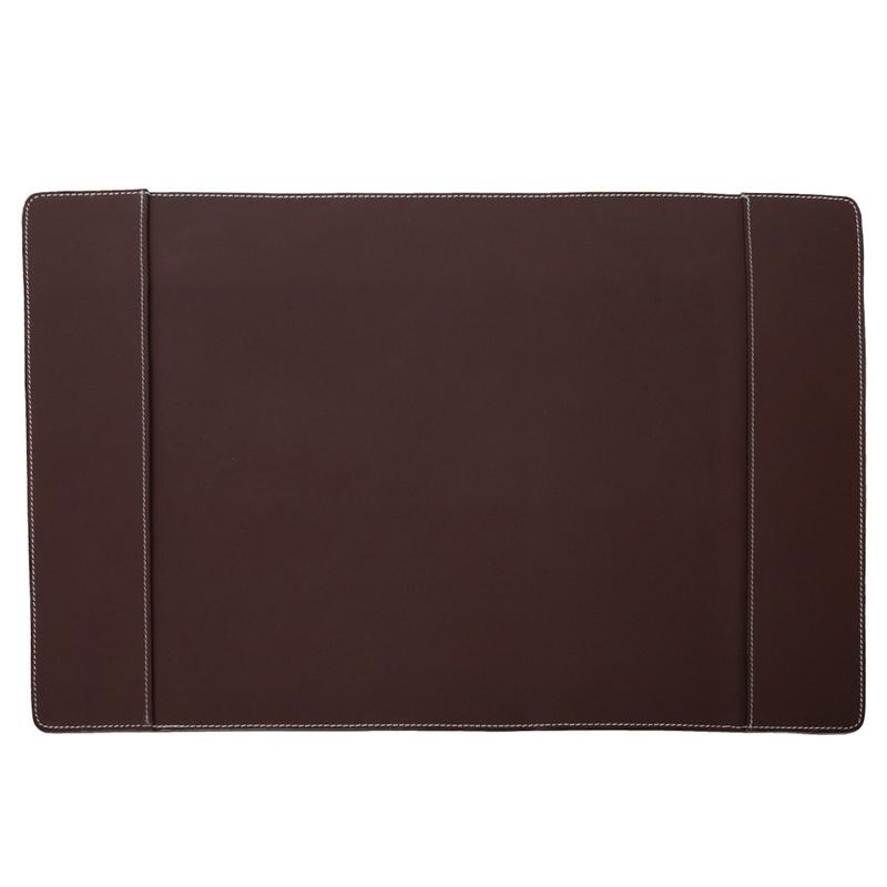 Ørskov Læder Skriveunderlag 2 Lommer - Chokolade m. hvide syninger Chokolade m. hvide syninger