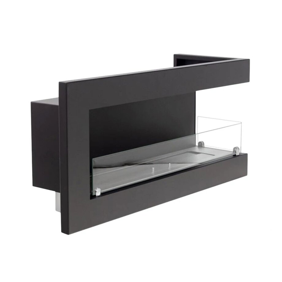 Hjørnepejs 85 cm - Højre Sort