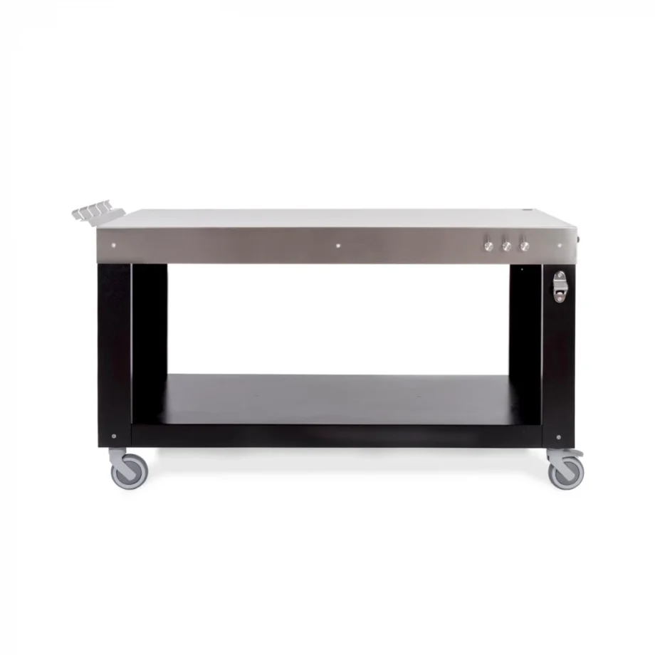 Multifunktionelt Rullebord til Pizzaovn - 160 cm Stål|Sort