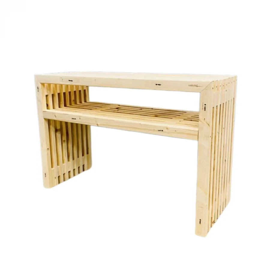 Grillbord af nye brede traller - 137 cm med topplade Træ