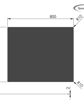 Firkantet gulvplade i Stål til Biopejse - 66 x 80 cm Sort