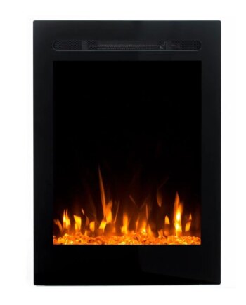 LED Pro indbygningspejs til el - 47 cm Sort