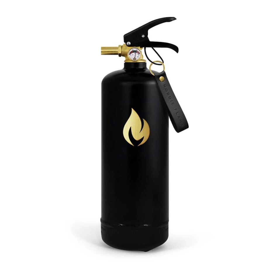 Sort Brandslukker 2 kg - Guld Emblem Sort