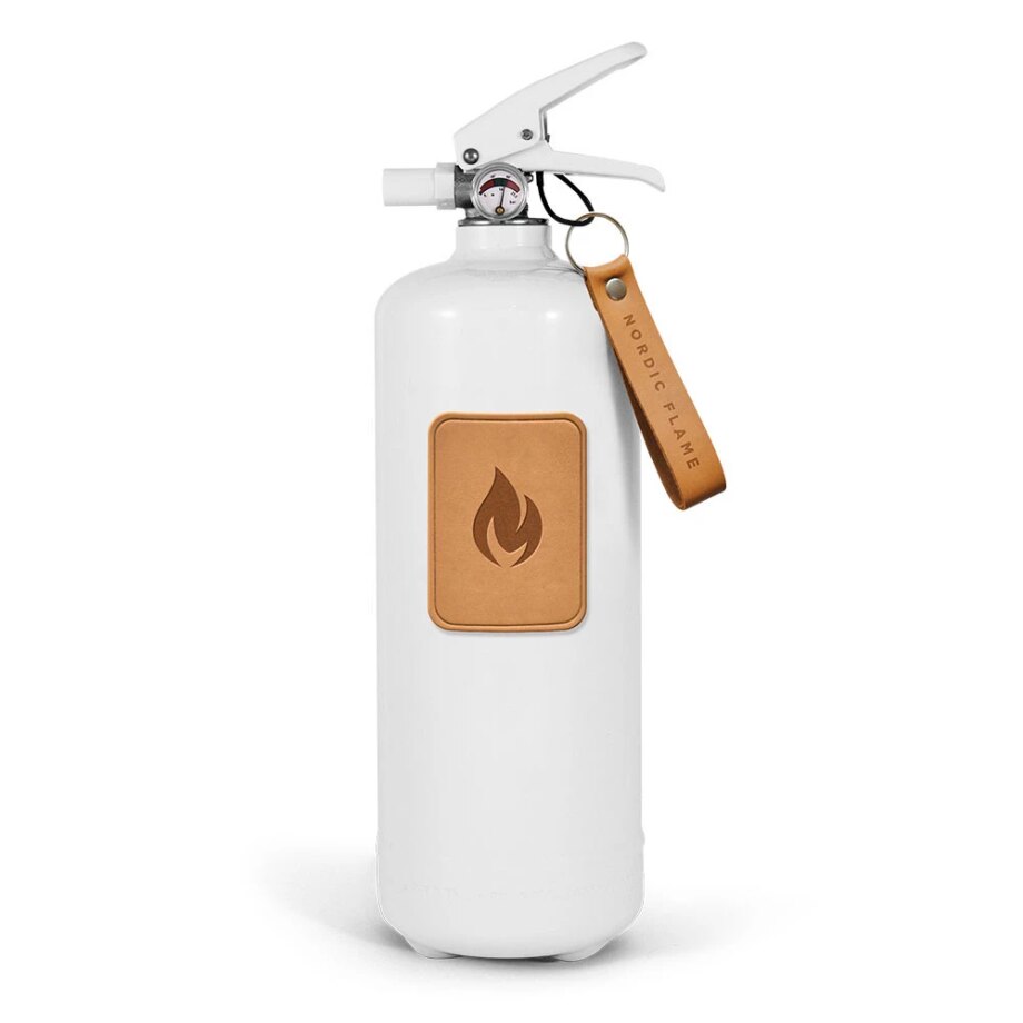 Hvid Brandslukker 2 kg - Lys Læder Hvid