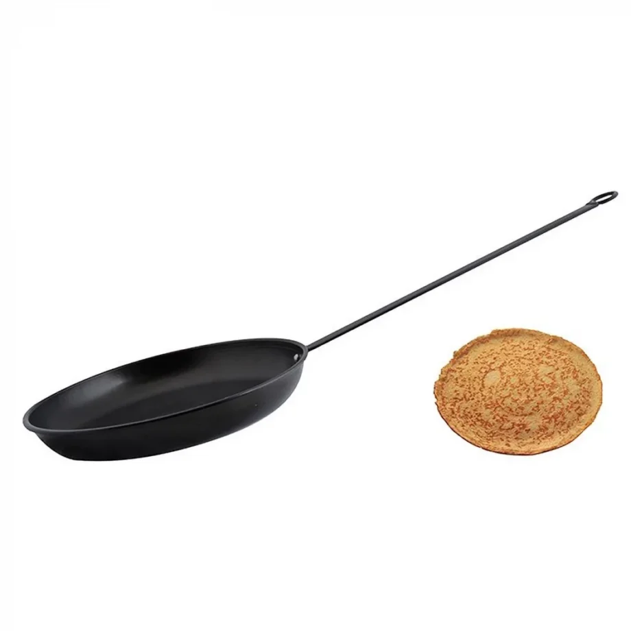 Pandekagepande til bål Sort