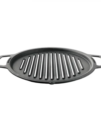 Støbejerns grill top - stor Sort