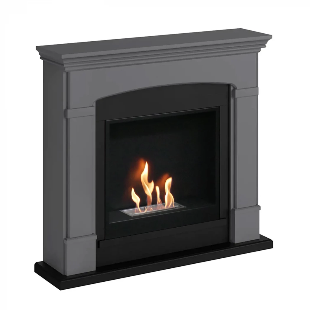 Hals Grå Biopejs kamin Grå